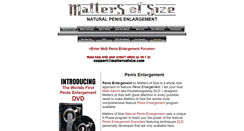 Desktop Screenshot of mattersofsize.com